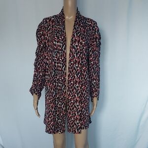 Notations Chic Patterned Long‎ Sleeve Blouse Womens Size XL